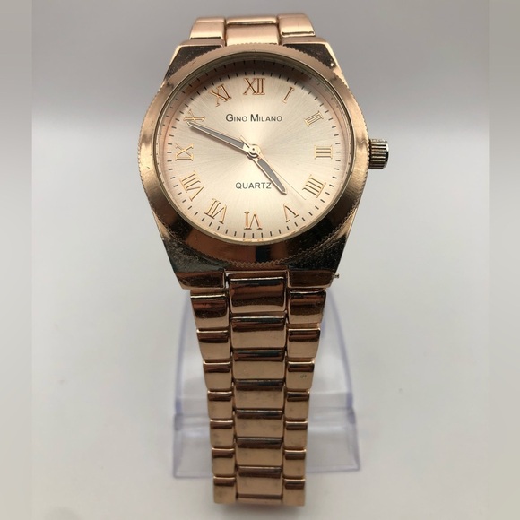 Gino Milano Unisex Watch Rose Gold (New Battery) Beautiful Water Resistant - Picture 1 of 8